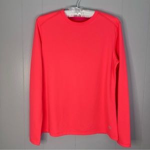Reel Legends Women’s Neon Orange Long Sleeve Tee Shirt size Medium